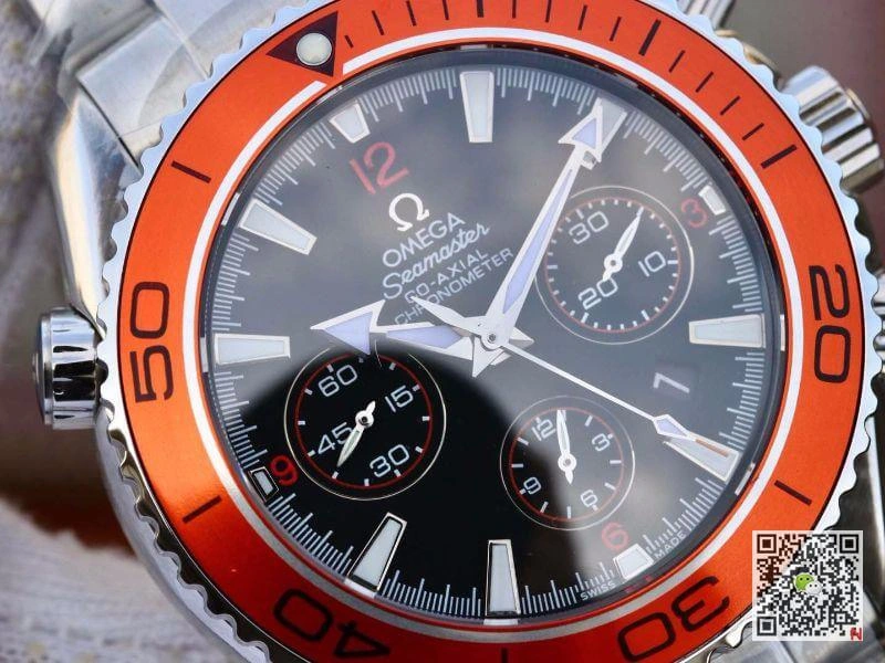 Omega Seamaster Planet Ocean 232.30.46.51.01.002 1:1 Best Edition Replica Watch Swiss ETA7750 Black Dial with orange marker
